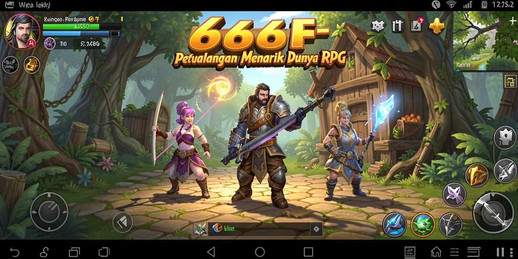 Screenshot gameplay 666F menampilkan aksi seru dalam pertempuran RPG.