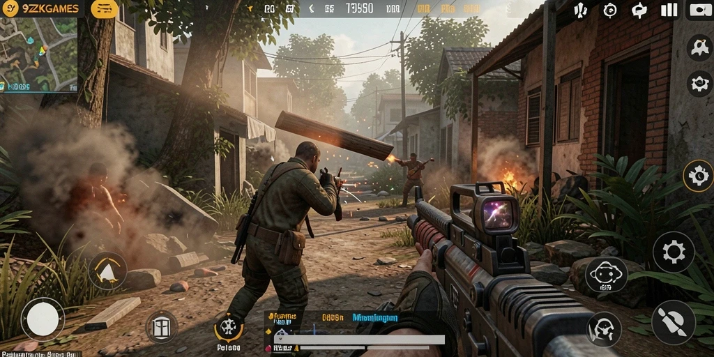 Tampilan menarik dari gameplay TPS di 9ZKGAMES.