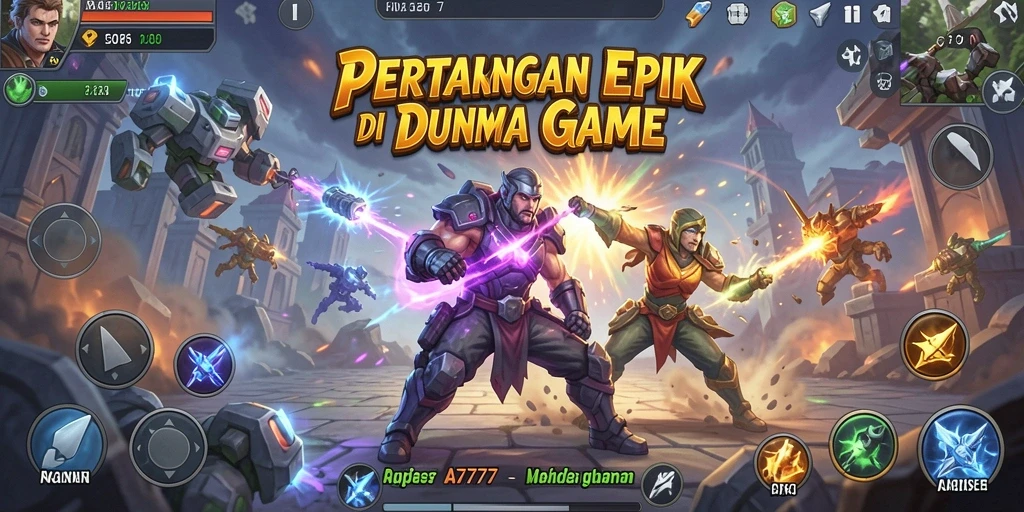 Tampilan gameplay A7777 yang intens dan penuh aksi Fighting.