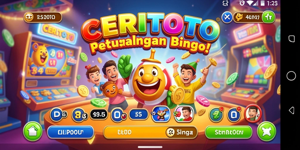 Tampilan gameplay CERITOTO yang seru dan menarik saat bermain Bingo.
