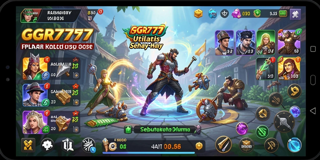 Screenshot GGR7777 menunjukkan antarmuka aplikasi Utility yang bersih dan fungsional.