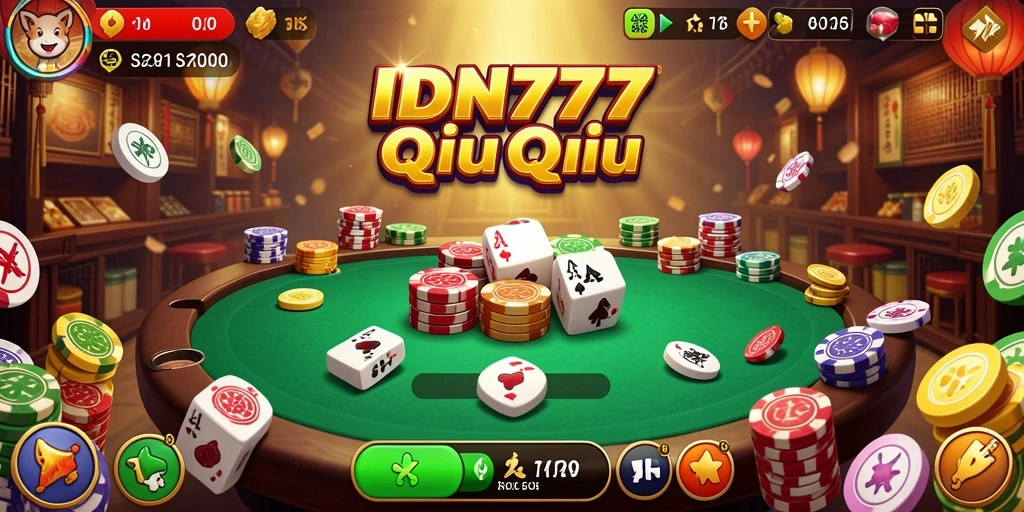 Tampilan seru gameplay QiuQiu di IDN777