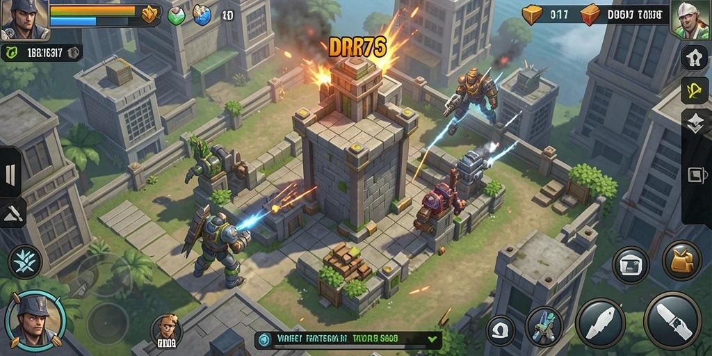 Screenshot gameplay Tower Defense yang mendebarkan di IDR77.