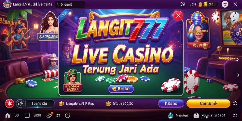 Tampilan gameplay LANGIT777 yang menarik dengan dealer langsung.