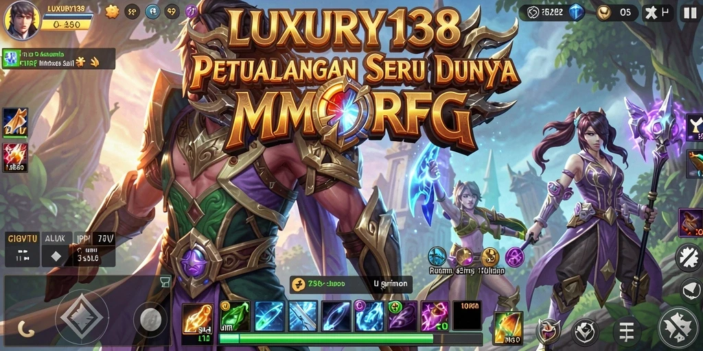 Gameplay seru dalam LUXURY138 saat berpetualang di dunia fantasi.