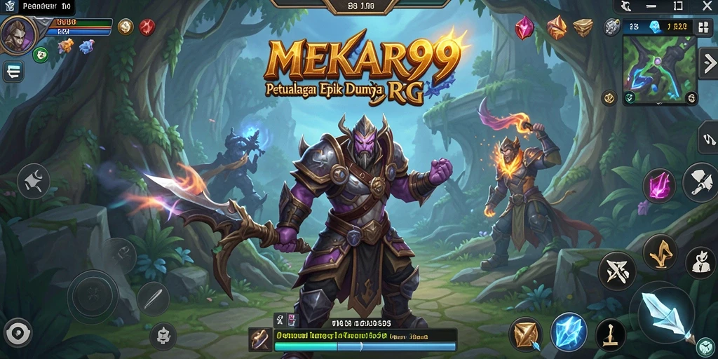 Tampilan gameplay MEKAR99 yang memukau dalam petualangan RPG.