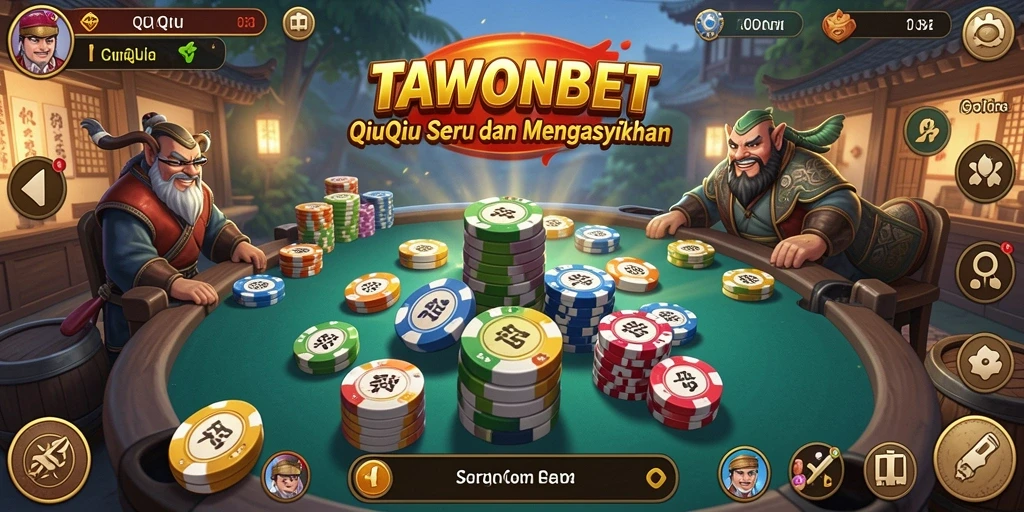 Tampilan gameplay seru TAWONBET dalam permainan QiuQiu.