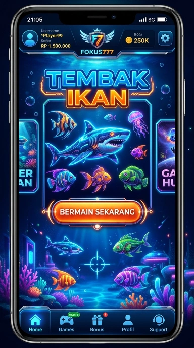 Tampilan antarmuka fokus777 yang sederhana dan intuitif.